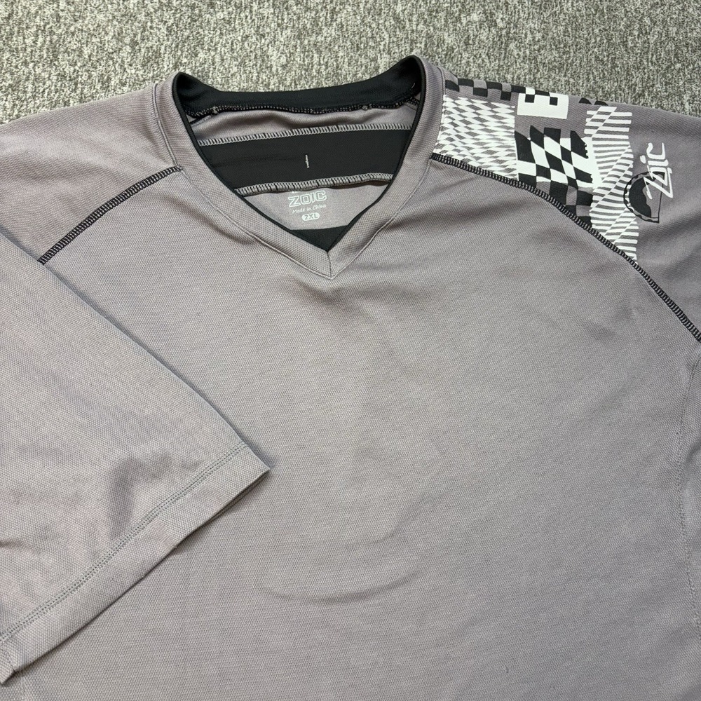 Vintage Zoic MTB Jersey Cycling‎ Men's 2XL Stretch Performance Zip Pockets Race